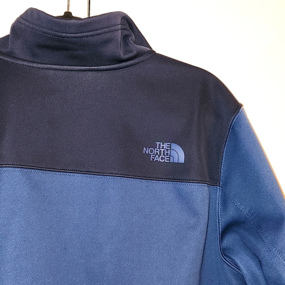 THE NORTH FACE Soft Shell Windwall Fleece Lined Jacket Men’s Large Blue - Picture 4 of 5